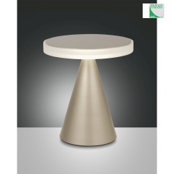 Lampe de table NEUTRA langue, dimmable IP20 or mat, satin gradable