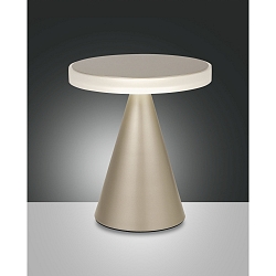Lampe de table NEUTRA langue, dimmable IP20, or mat, satin� gradable