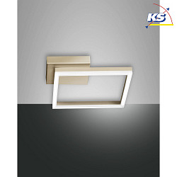 Luminaire de plafond BARD 15X15 petit, 1 voie, contrlable par la voix, Smartluce inclus IP20, or mat, satin gradable