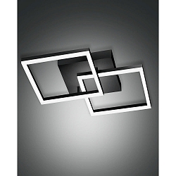 Applique et plafonnier BARD IP20, satiné, noir gradable