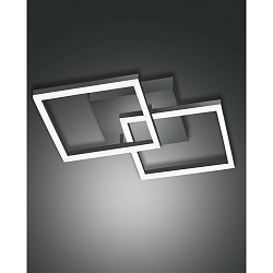 Luminaire de plafond BARD petit, 2 voies IP20, anthrazit, satiné gradable