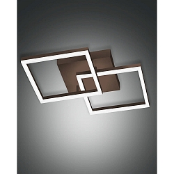 Applique et plafonnier BARD IP20, brun rouille, satiné gradable