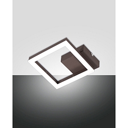 Applique et plafonnier BARD IP20, brun rouille, satiné gradable