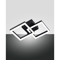 Applique et plafonnier BARD IP20, satiné, noir gradable
