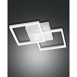 Luminaire de plafond BARD 45X45 petit, 2 voies, contr�lable par la voix, Smartluce inclus IP20, satin�, blanche gradable