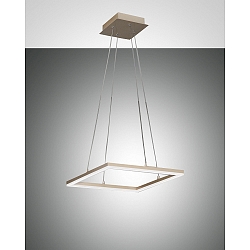 Luminaire � suspension BARD 42X42 carr�, contr�lable par la voix, Smartluce inclus IP20, or mat, satin� gradable