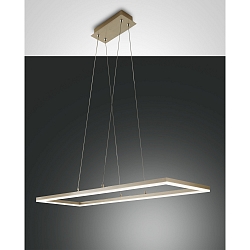 Luminaire à suspension BARD angulaire, langue IP20, or mat, satiné gradable