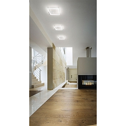 Luminaire de plafond BARD grand, 1 voie IP20, satin�, blanche gradable
