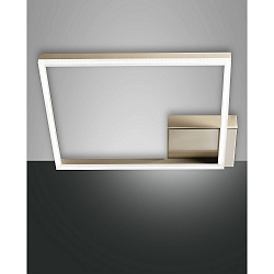 Luminaire de plafond BARD 42X42 grand, 1 voie, contr�lable par la voix, Smartluce inclus IP20, or mat, satin� gradable