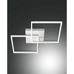 Luminaire de plafond BARD 65X65 grand, 2 voies, contr�lable par la voix, Smartluce inclus IP20, satin�, blanche gradable