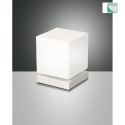 Lampe de table BRENTA forme en d, avec capteur, dimmable IP20 chrome, blanche gradable