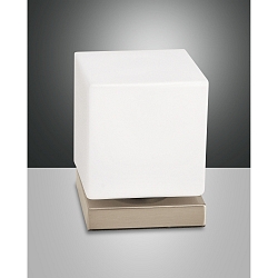 Lampe de table BRENTA forme en d�, avec capteur, dimmable IP20, or mat, blanche gradable