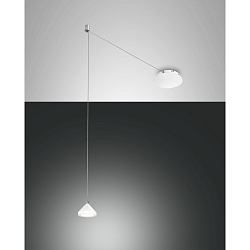 Luminaire à suspension ISABELLA à 1 flamme IP20, chrome, satiné, blanche gradable