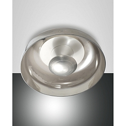Luminaire de plafond VINTAGE direct, indirect IP20, aluminium bross�, couleurs fum�e, blanche gradable
