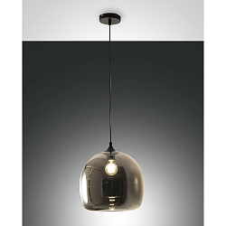 Luminaire à suspension MAIA réglable E27 IP20, couleurs fumée, noir  gradable