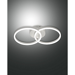 Luminaire mural GIOTTO direct, indirect, contr�lable par la voix, Smartluce inclus IP20, satin�, blanche gradable