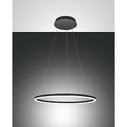 Luminaire � suspension GIOTTO 1 voie, contr�lable par la voix, Smartluce inclus IP20, satin�, noir gradable