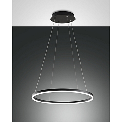 Luminaire à suspension GIOTTO 1 voie IP20, satiné, noir gradable
