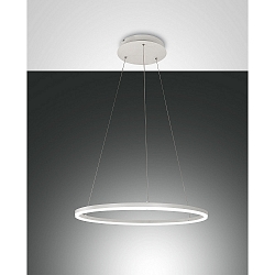 Luminaire � suspension GIOTTO 1 voie, contr�lable par la voix, Smartluce inclus IP20, satin�, blanche gradable