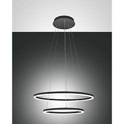 Luminaire à suspension GIOTTO 2 voies IP20, noir gradable