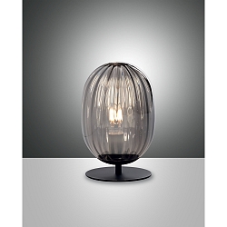Lampe de table INFINITY avec interrupteur E27 IP20, couleurs fum�e, noir 