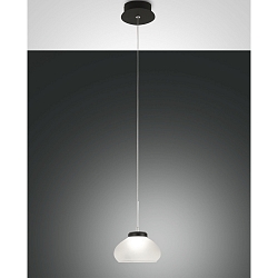 Luminaire à suspension ARABELLA court IP20, noir, blanche gradable