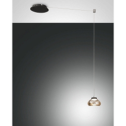Luminaire à suspension ARABELLA langue IP20, ambre, noir gradable