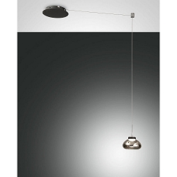 Luminaire à suspension ARABELLA langue, contrôlable par la voix, Smartluce inclus IP20, couleurs fumée, noir gradable