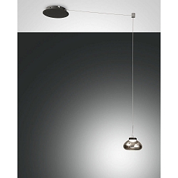 Luminaire à suspension ARABELLA langue IP20, couleurs fumée, noir gradable