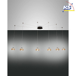 LED Pendant luminaire ARABELLA, incl. Smartluce, 6x 8W, 3000K, 4320lm, IP20, amber
