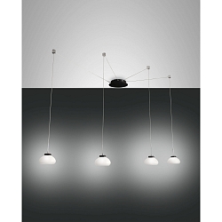 LED Pendant luminaire ARABELLA 2, 4x 8W, 3000K, 2880lm, IP20, white