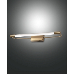 Luminaire de miroir RAPALLO 40CM cylindrique, commutable IP44, laiton satiné 