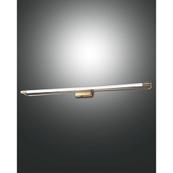 Luminaire de miroir RAPALLO 80CM cylindrique, commutable IP44, laiton satiné 