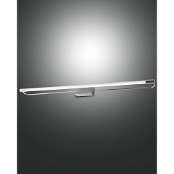Luminaire de miroir RAPALLO 80CM cylindrique, commutable IP44, chrome, scintillant 