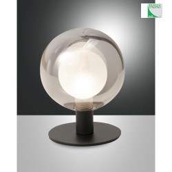 Lampe de table TERAMO rond, dimmable G9 IP20, couleurs fume, noir  gradable