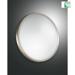 Luminaire de salle de bain PLAZA petit, rond IP41, nickel satin, blanche gradable