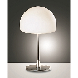 Lampe de table GAIA langue, dimmable G9 IP20, nickel satin� gradable