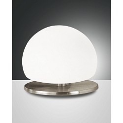 Lampe de table MORGANA court, dimmable G9 IP20, nickel satin� gradable