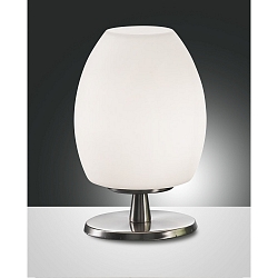 Lampe de table ROCKFORD dimmable G9 IP20, nickel satin�, blanche gradable
