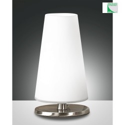 Lampe de table MILADY dimmable G9 IP20 nickel satin, blanche gradable