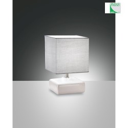 Table lamp TARO, E14, 1x 25W, IP20, white/gray
