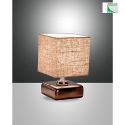 Table lamp TARO, E14, 1x 25W, IP20, bronze/beige