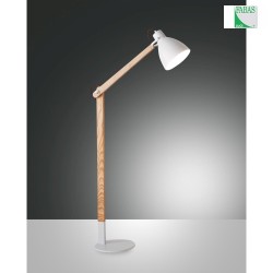 Lampe de lecture SVEVA avec interrupteur, inclinable E27 IP20 lumire en bois, blanche