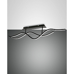 Luminaire de plafond SINUO IP20, satin�, noir gradable