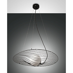 Luminaire à suspension HOMA compatible avec Smartluce E27 IP20 opale, noir
