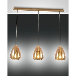 Pendant luminaire BRITTON, E27, IP20, Smartluce compatible, 3 flames
