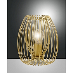 table lamp CAMP E27 IP20, gold matt dimmable