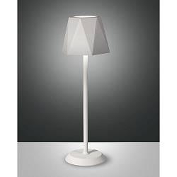 Lampe de table � accu KATY haut / bas, avec connexion USB, avec variateur tactile IP54, blanche gradable