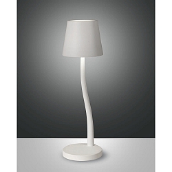 Lampe de table � accu JUDY haut / bas, avec connexion USB, avec variateur tactile IP54, blanche gradable
