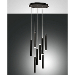 Luminaire à suspension PRADO IP20, satiné, noir gradable